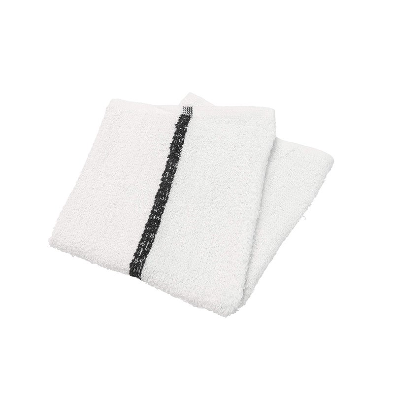 Arkwright, LLC Arkwright Qwick Wick Bar Mop Towels - (Pack of 12) 100% Cotton Quick Dry Dishcloths, Super Absorbent Multipurpose Cleaning Rags for Restaurants, Kitchen, Bathroom, Hotel, 16 x 19 in, Black Stripe - Image 5